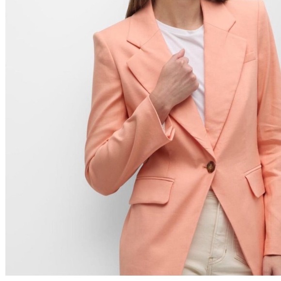 Veronica Beard Hayward Linen Blend Dickey Jacket in pink Size 6 NWT - Picture 5 of 9